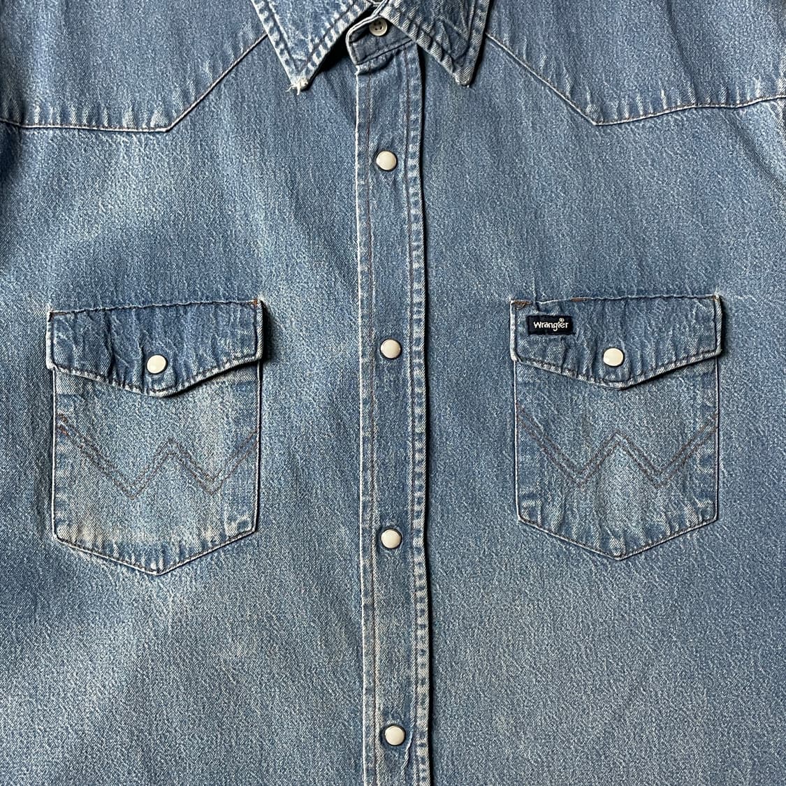 WRANGLER 랭글러 빈티지 데님 코튼 웨스턴 셔츠 A00469 상품이미지3