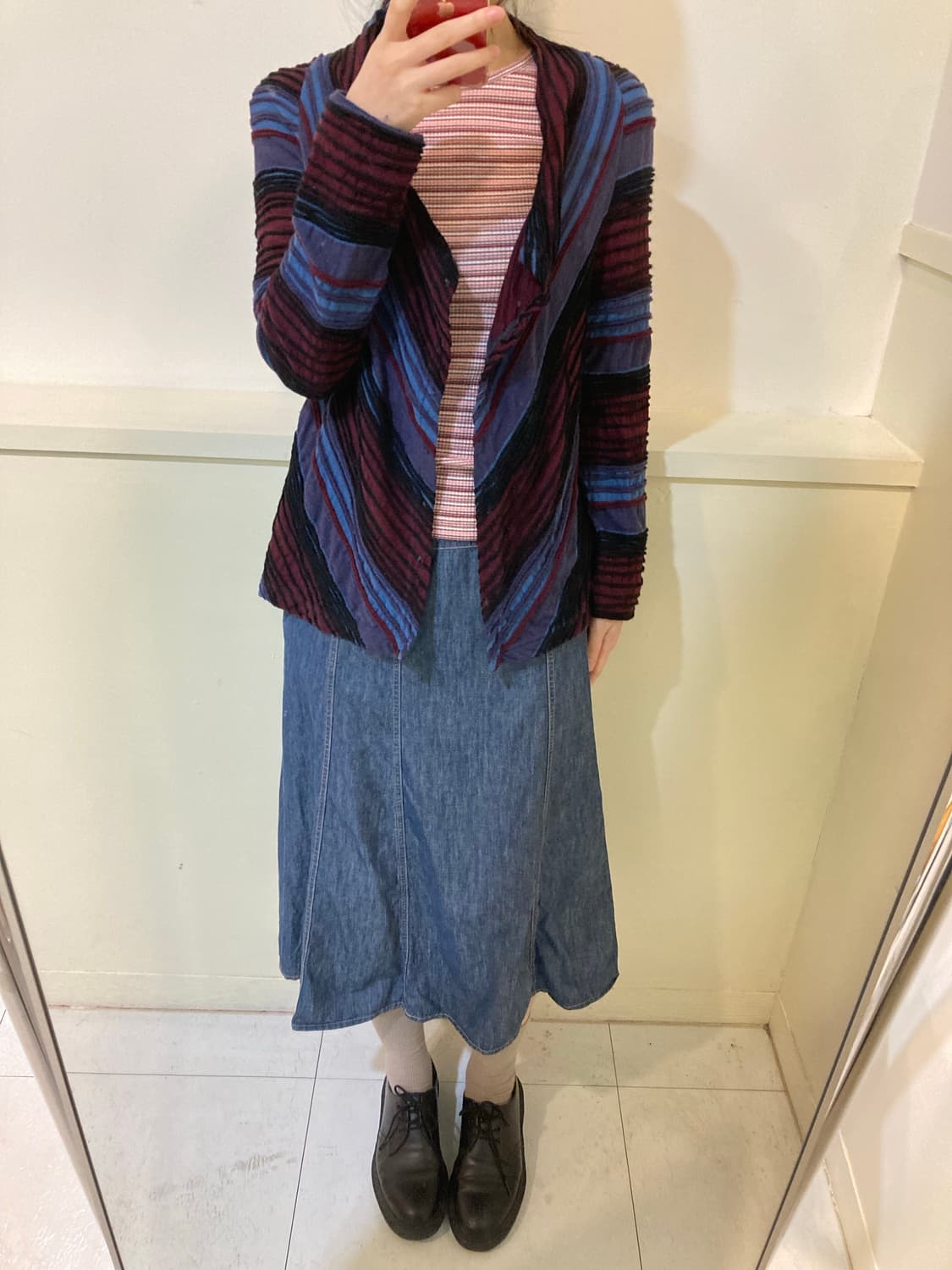 케이블 코튼 러플 울 숏자켓  상품이미지9