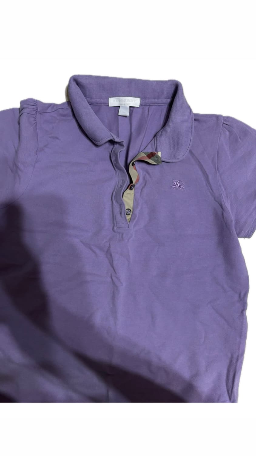 Burberry 피케 반팔 셔츠 purple 상품이미지1