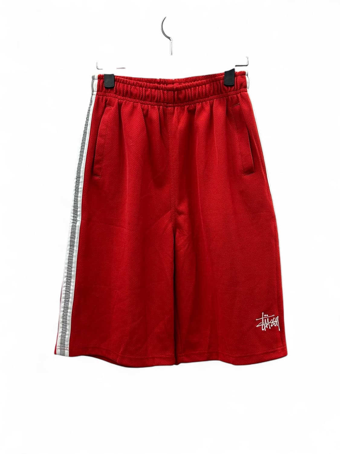 Stussy 스투시 레드 사이드라인 반바지 상품이미지1