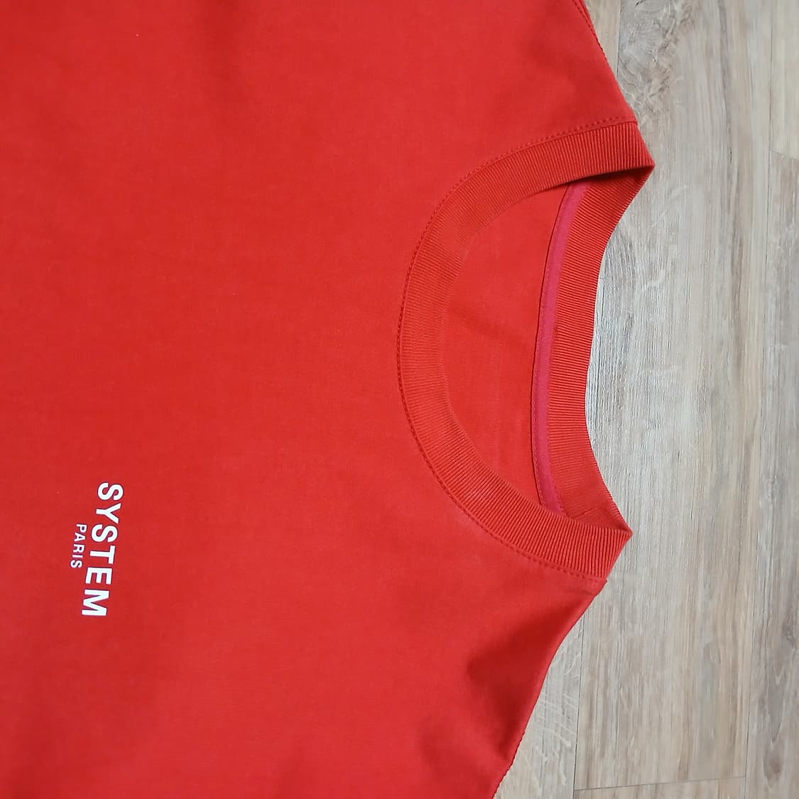 한섬 시스템 SYSTEM 레터링 반팔티 원단 좋음 오버핏 남녀공용 상품이미지10