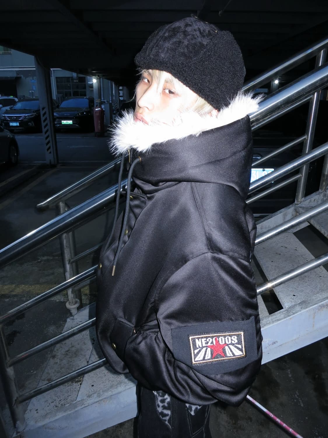 no e mosen 레오파드 항공점퍼 패딩 상품이미지2