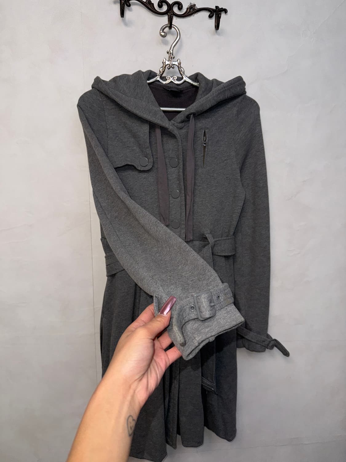 Armani Exchange belted hood coat ops 상품이미지3