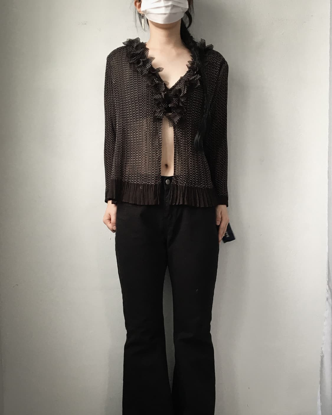 Pleats pattern cardigan 상품이미지5