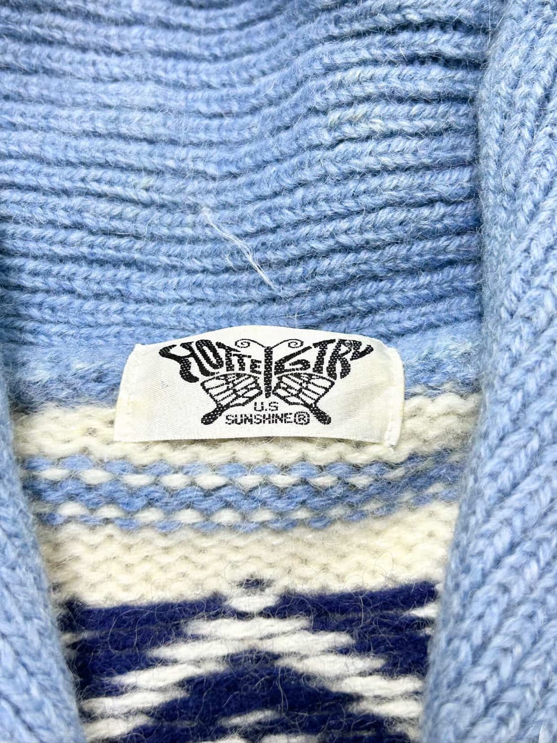 빈티지 노르딕 소라 헤비울 가디건 상품이미지7