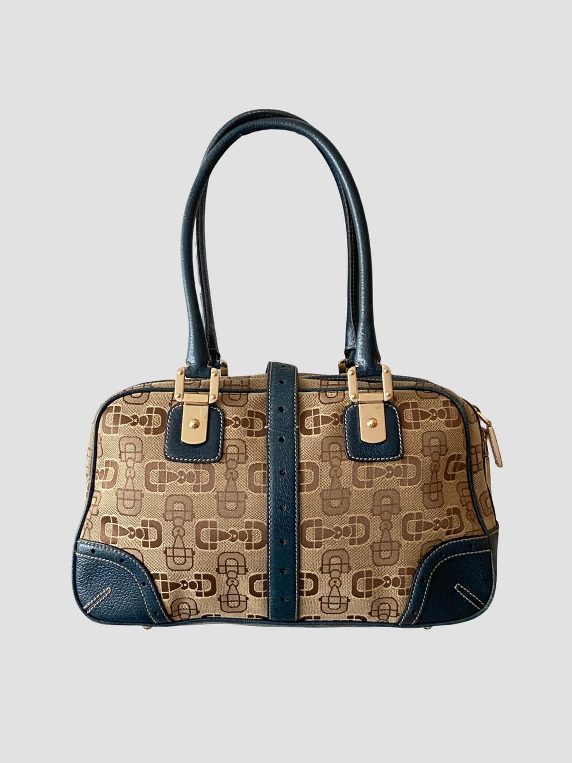 [구찌(Gucci)]블루 모노그램 캔버스 레더 트림 핸드백(정품) 상품이미지2