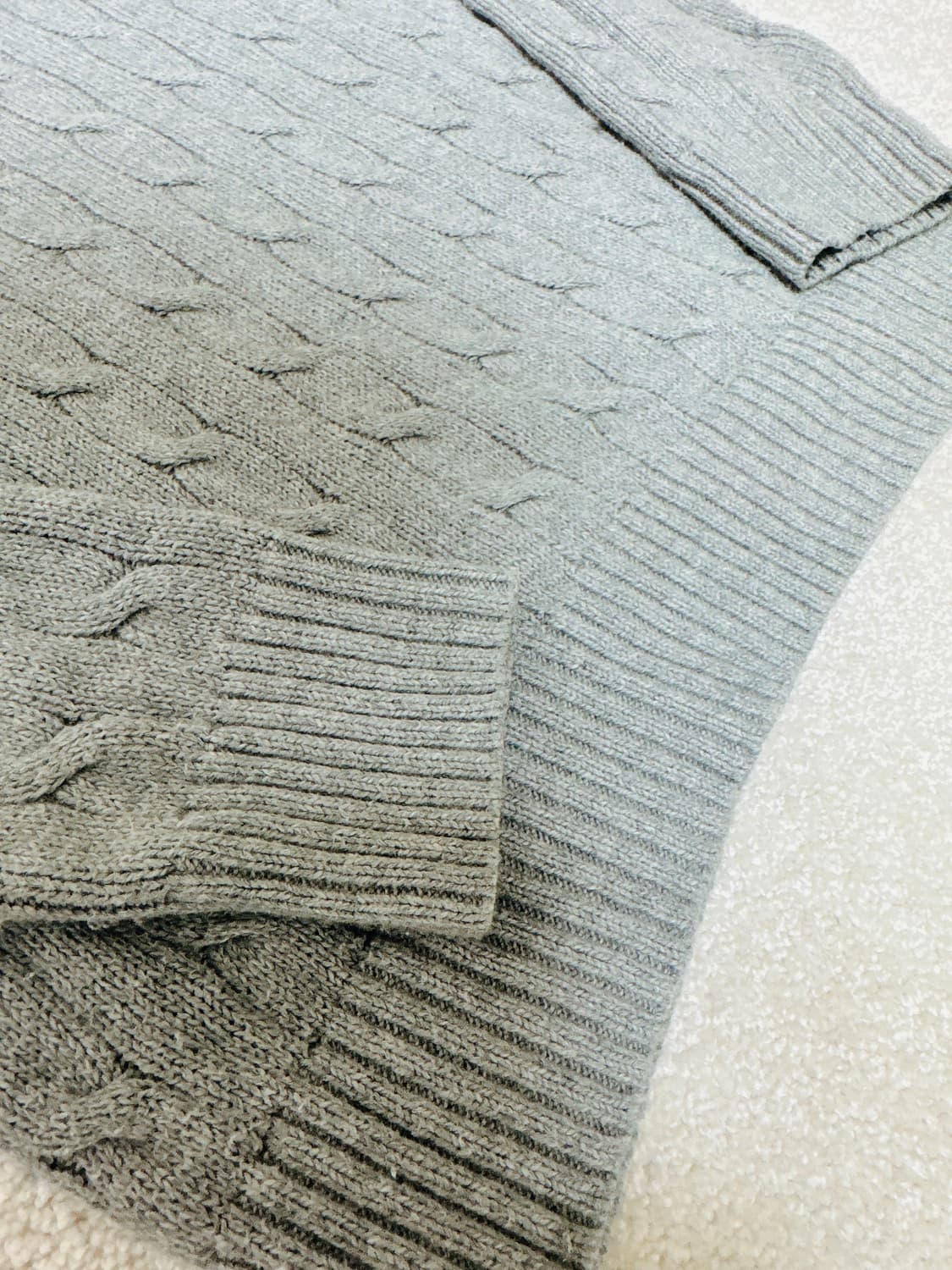 폴로 랄프로렌 회색 케이블 (꽈배기) 니트 스웨터 상품이미지7