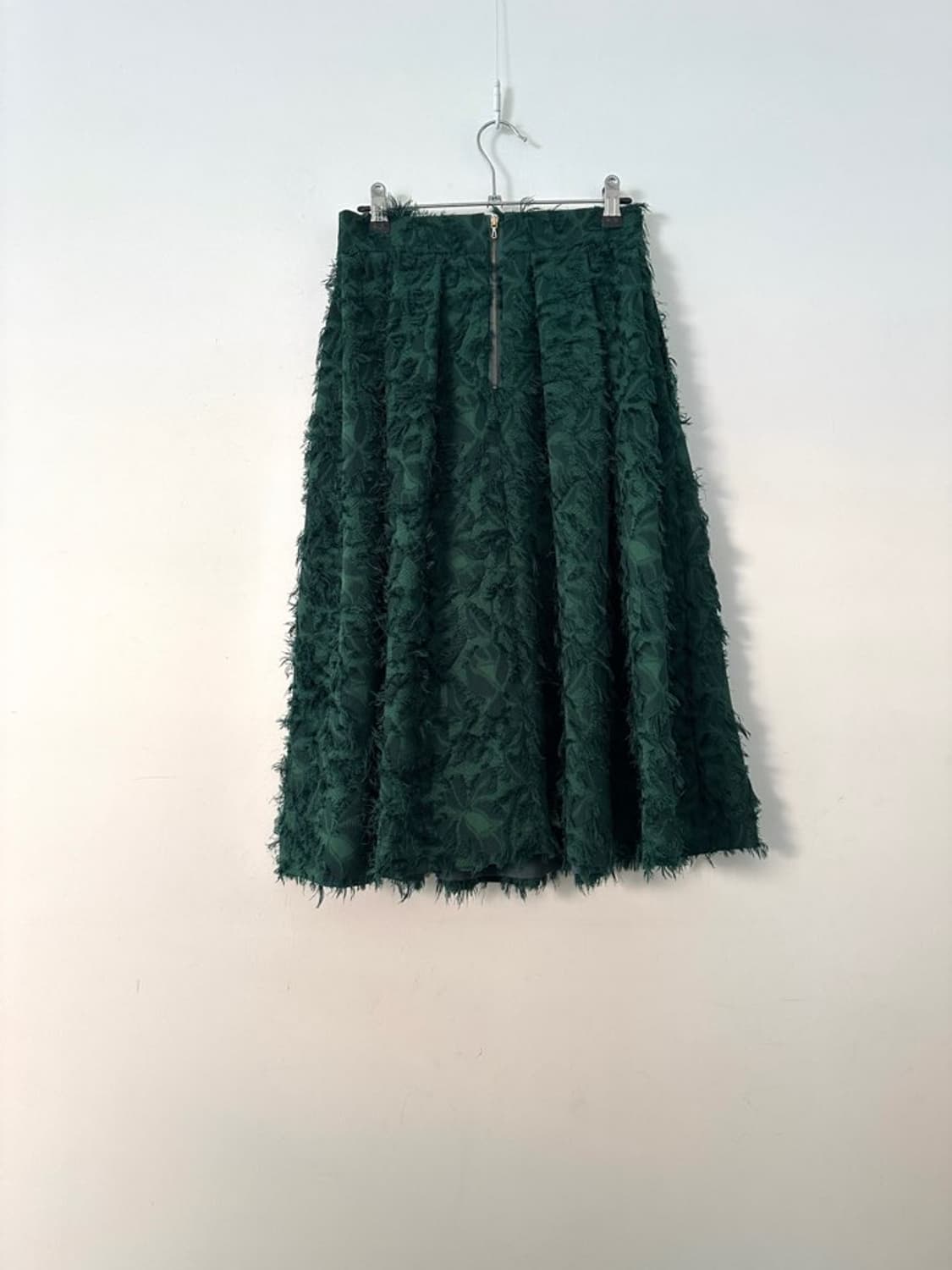 Texture ruffle skirt / green 상품이미지4