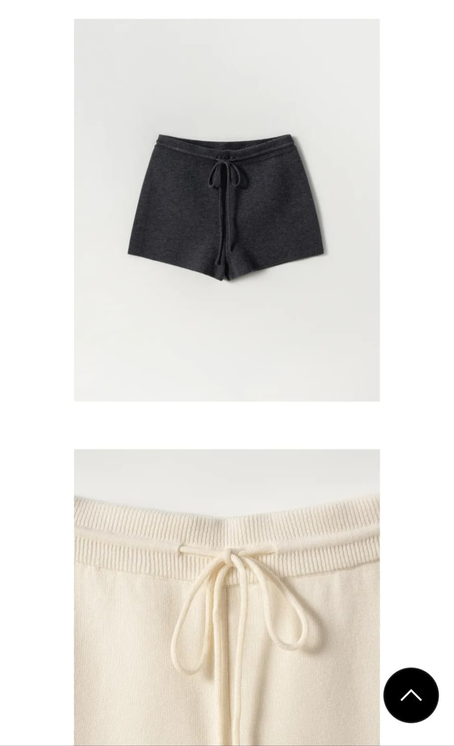 포유어아이즈온리 Pony Knit Shorts 포니 니트 쇼츠 차콜 M 상품이미지3