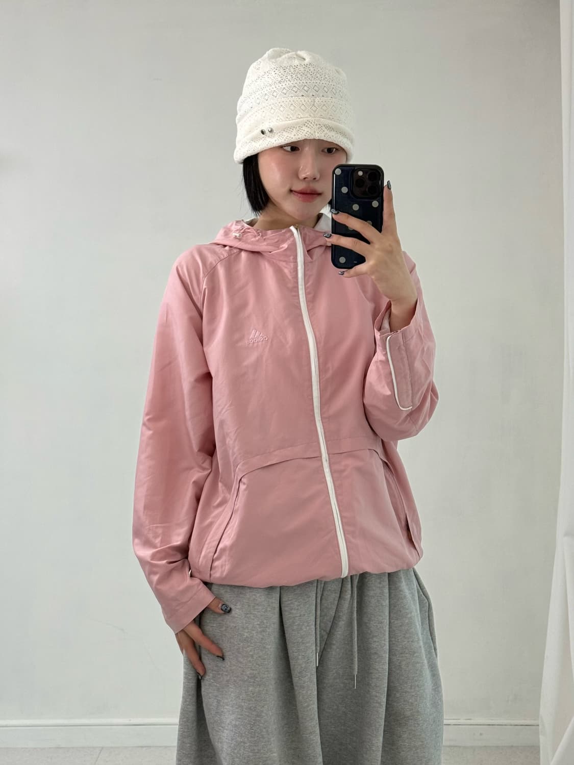 90‘s 아디다스 딸기우유 바람막이 상품이미지4