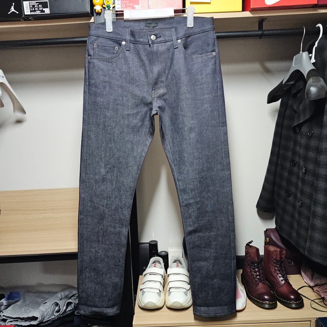 유니클로 스트레치 슬림 남성셀비지 가이하라진 34 상품이미지1