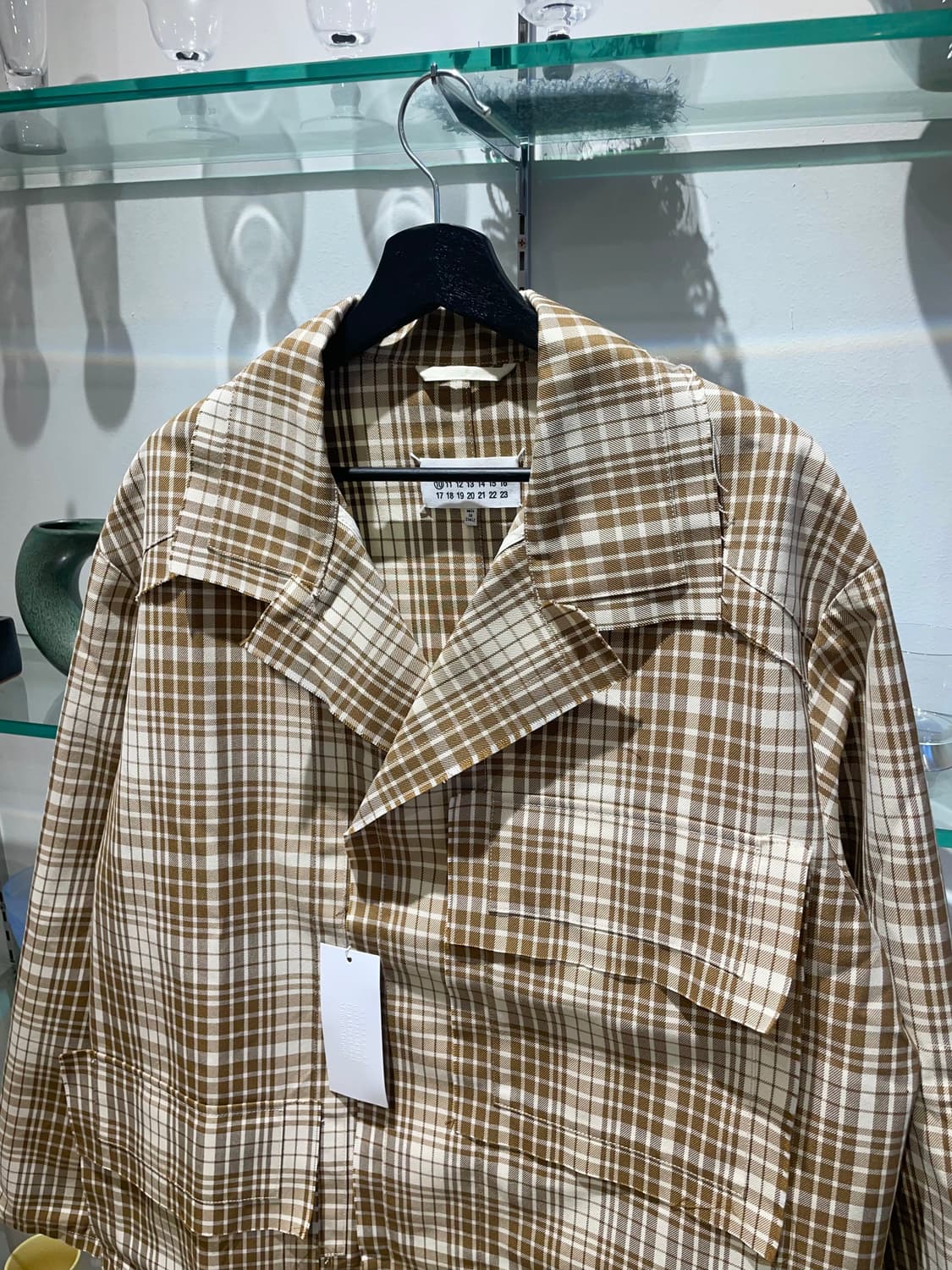 마르지엘라 oversized brown check jacket 상품이미지3
