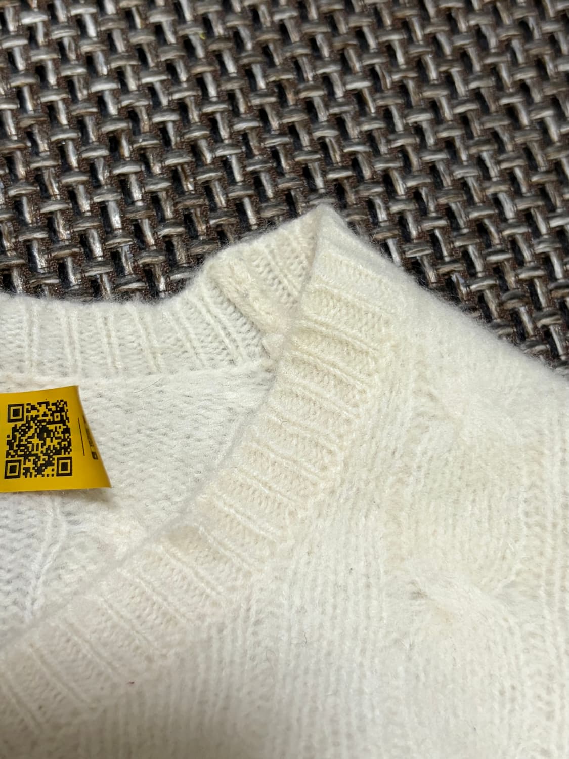 폴로 랄프로렌 화이트 케이블 니트 네이비포니 상품이미지4