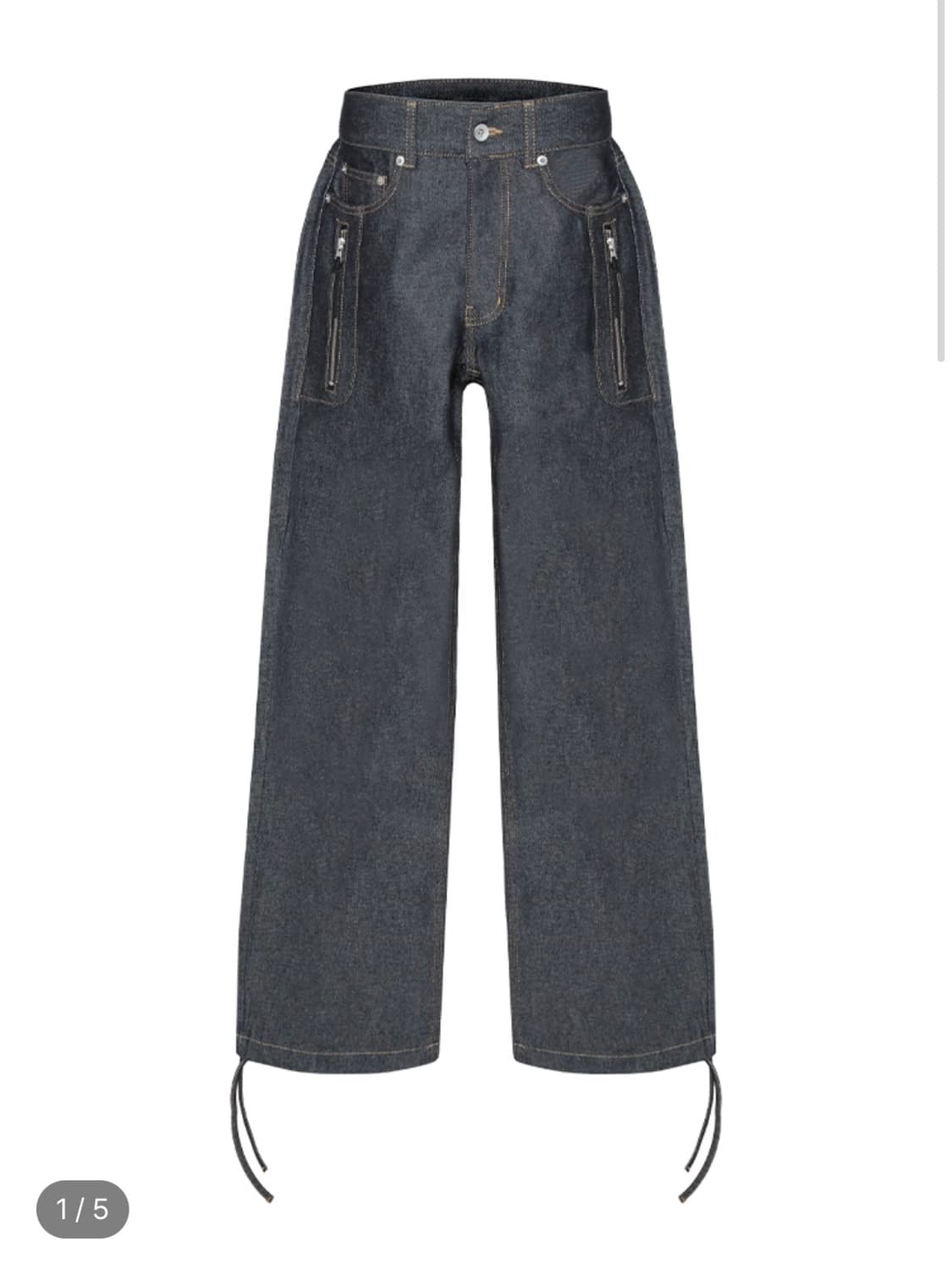체인포함)mjd 로우 라이즈 듀얼 집 데님 S 상품이미지1