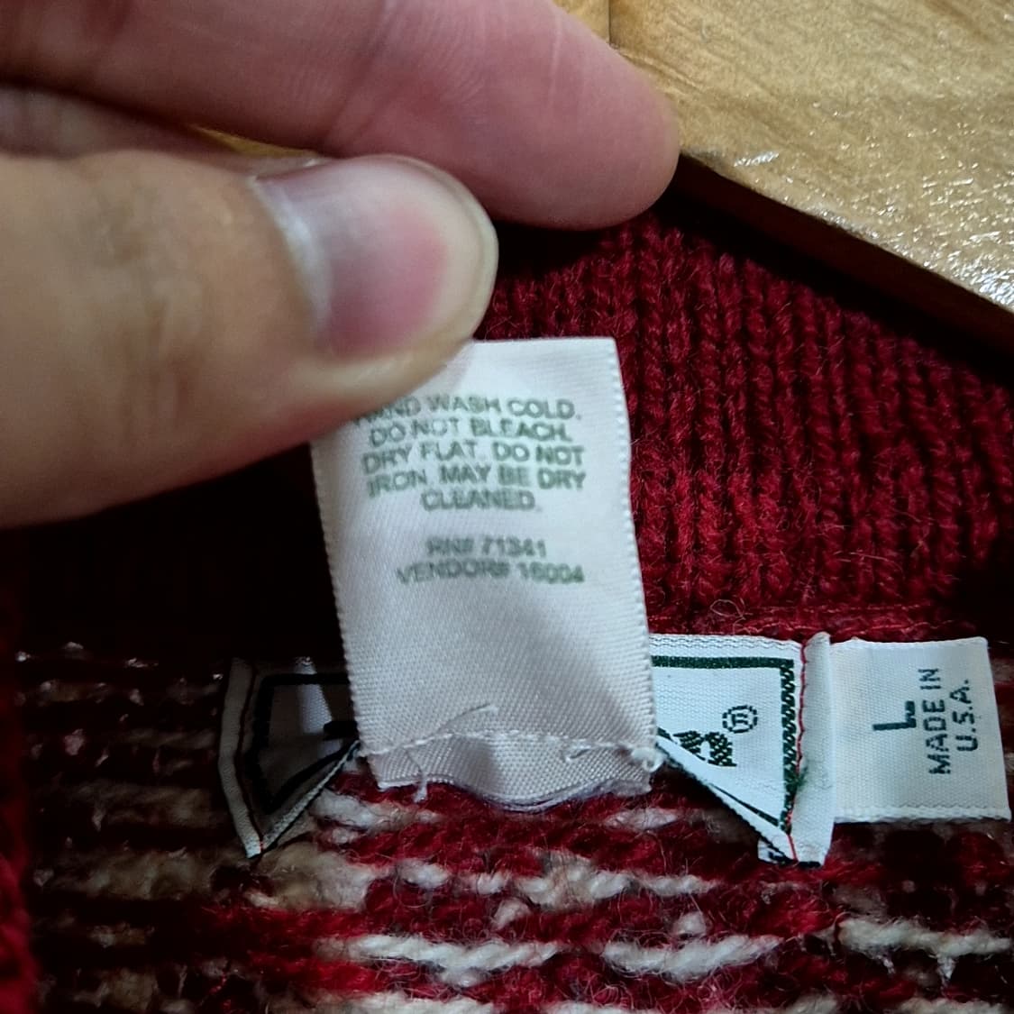 L.L.Bean 엘엘빈 빈티지 노르딕 페어 울 가디건 상품이미지6