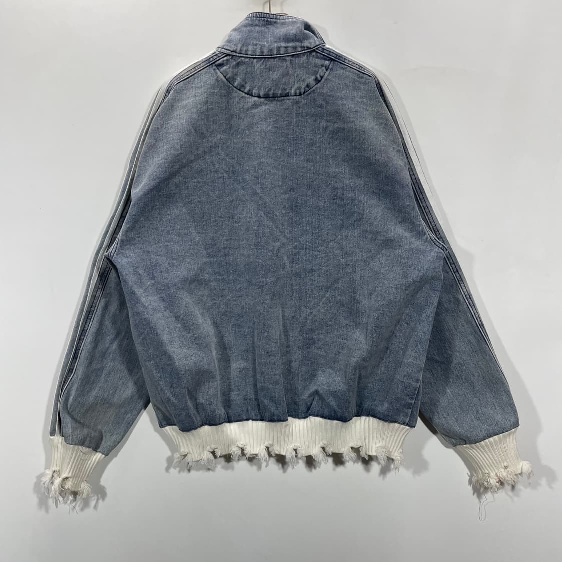 시보리 데미지 집업 데님자켓 상품이미지4