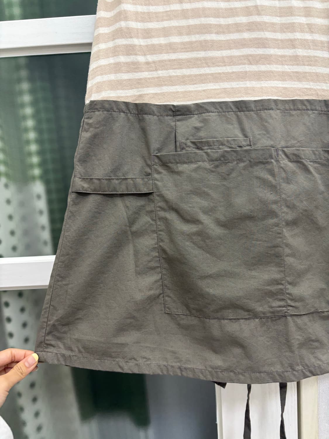 베이지 스트라이프 원피스 상품이미지3