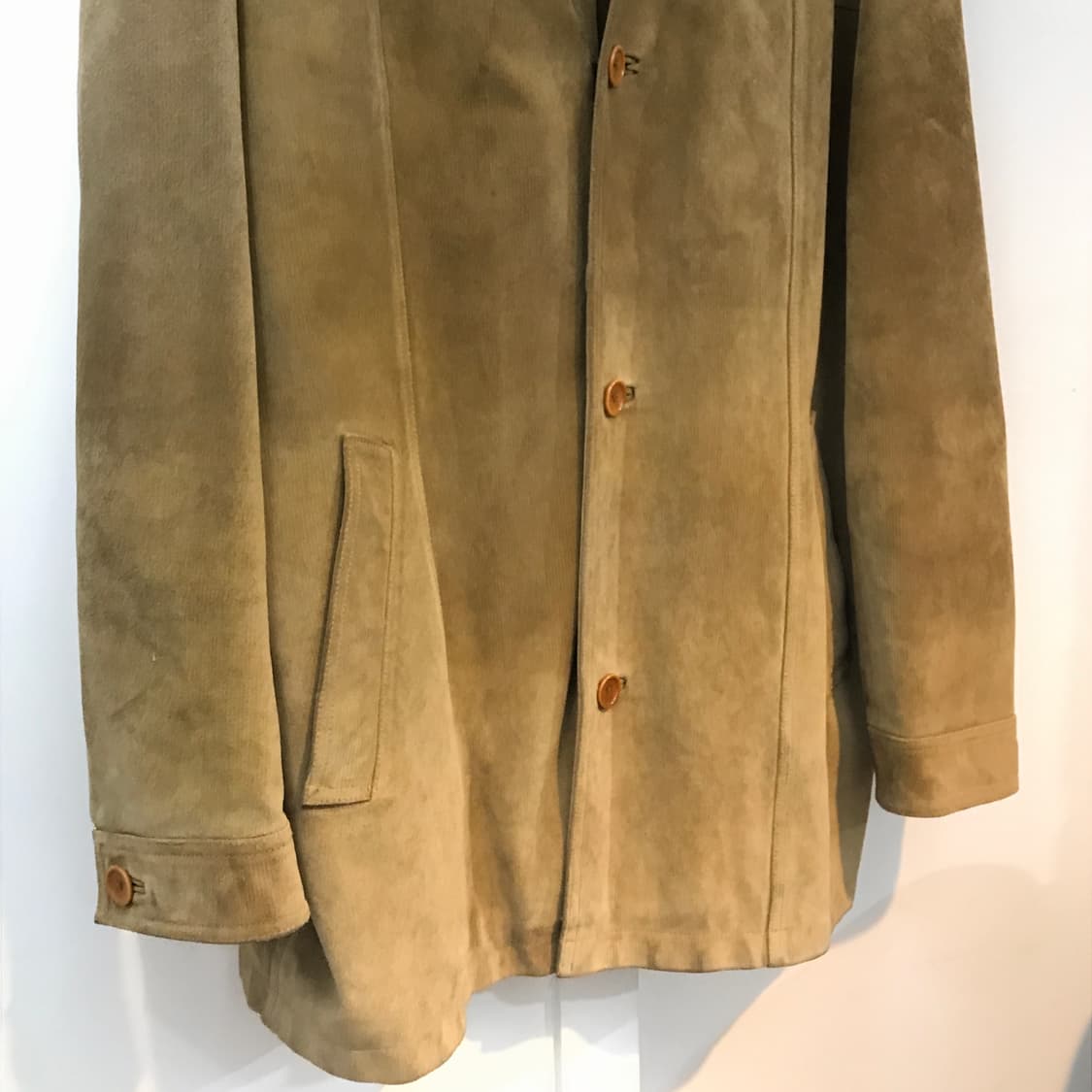 바나나리퍼블릭 베이지 스웨이드 레더 카코트 남성 115 빅사이즈 상품이미지5