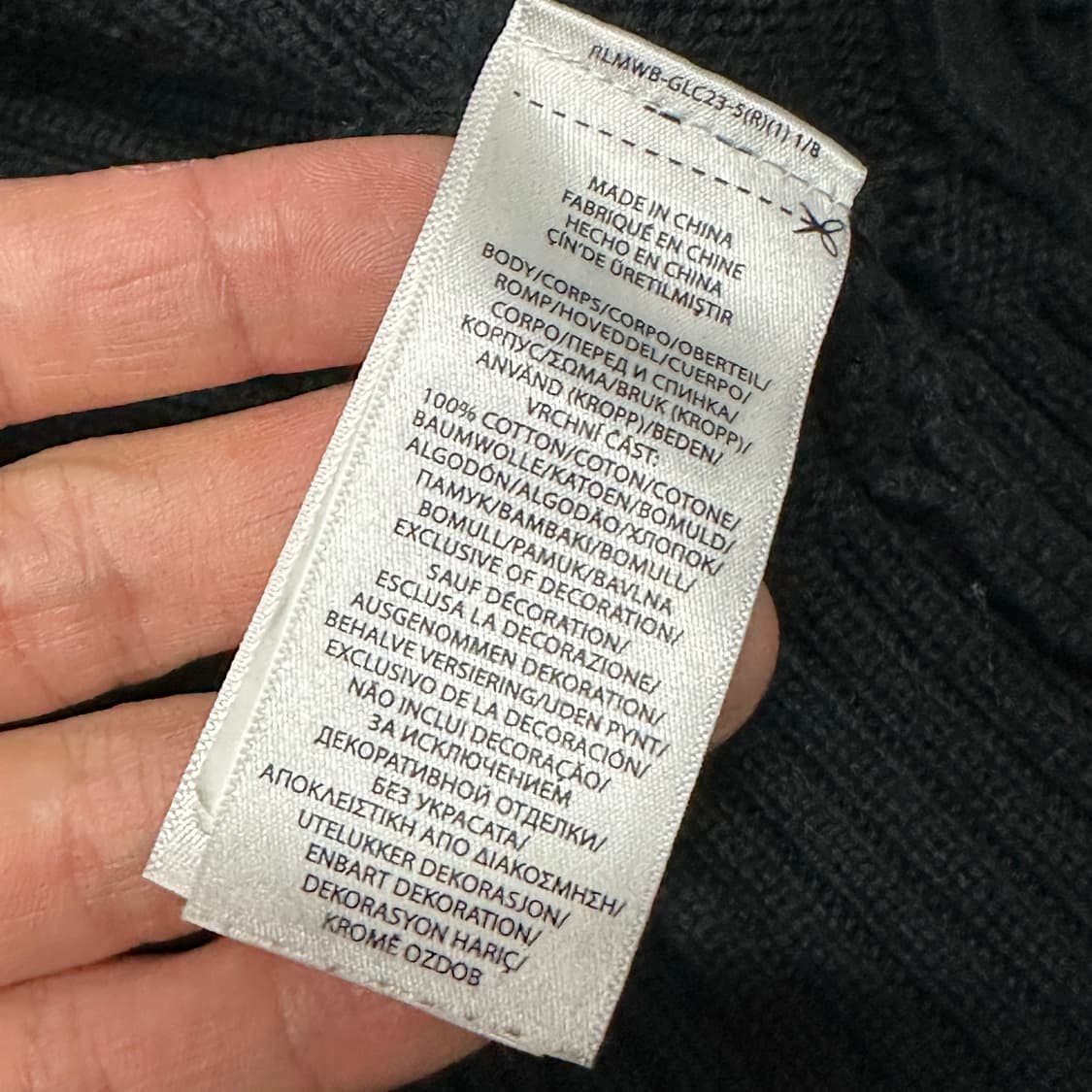 폴로랄프로렌 꽈배기 블랙 케이블니트 s 상품이미지3