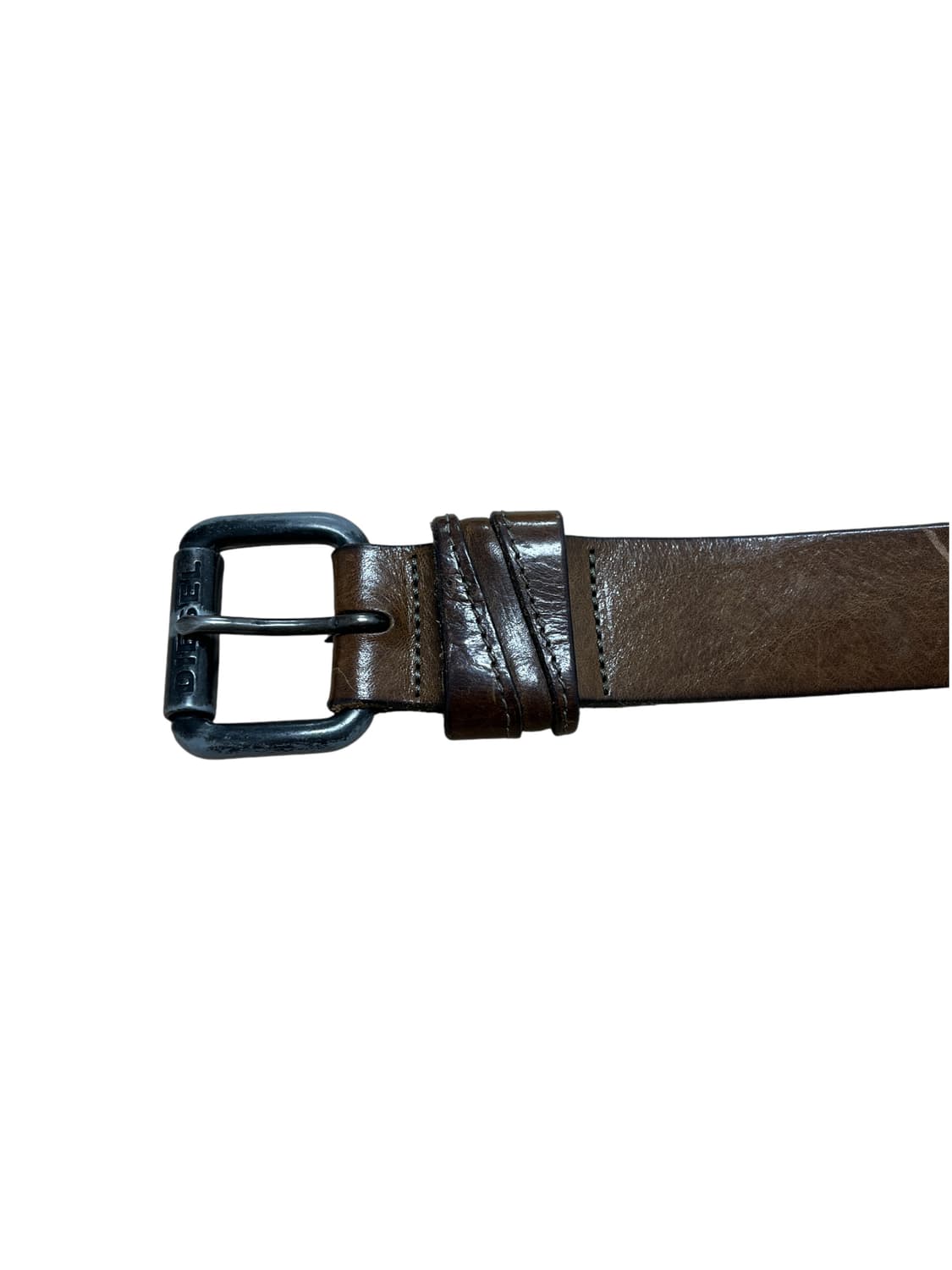 디젤 스터드 로고 브라운 레더 벨트 상품이미지2