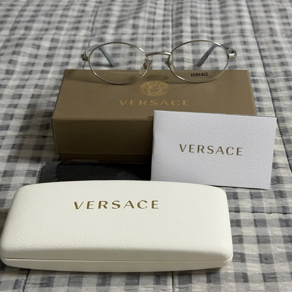 (OS) Versace 베르사체 아이스아웃 라운드 안경 은장 상품이미지2
