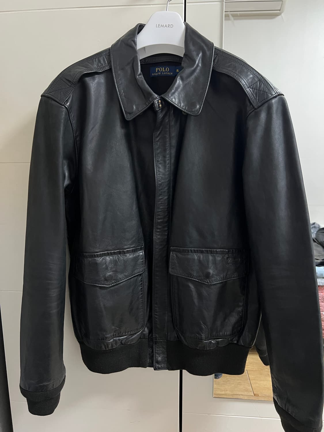 택포65) 폴로 랄프로렌 A-2자켓 카우하이드 XL 소가죽 a2 상품이미지1