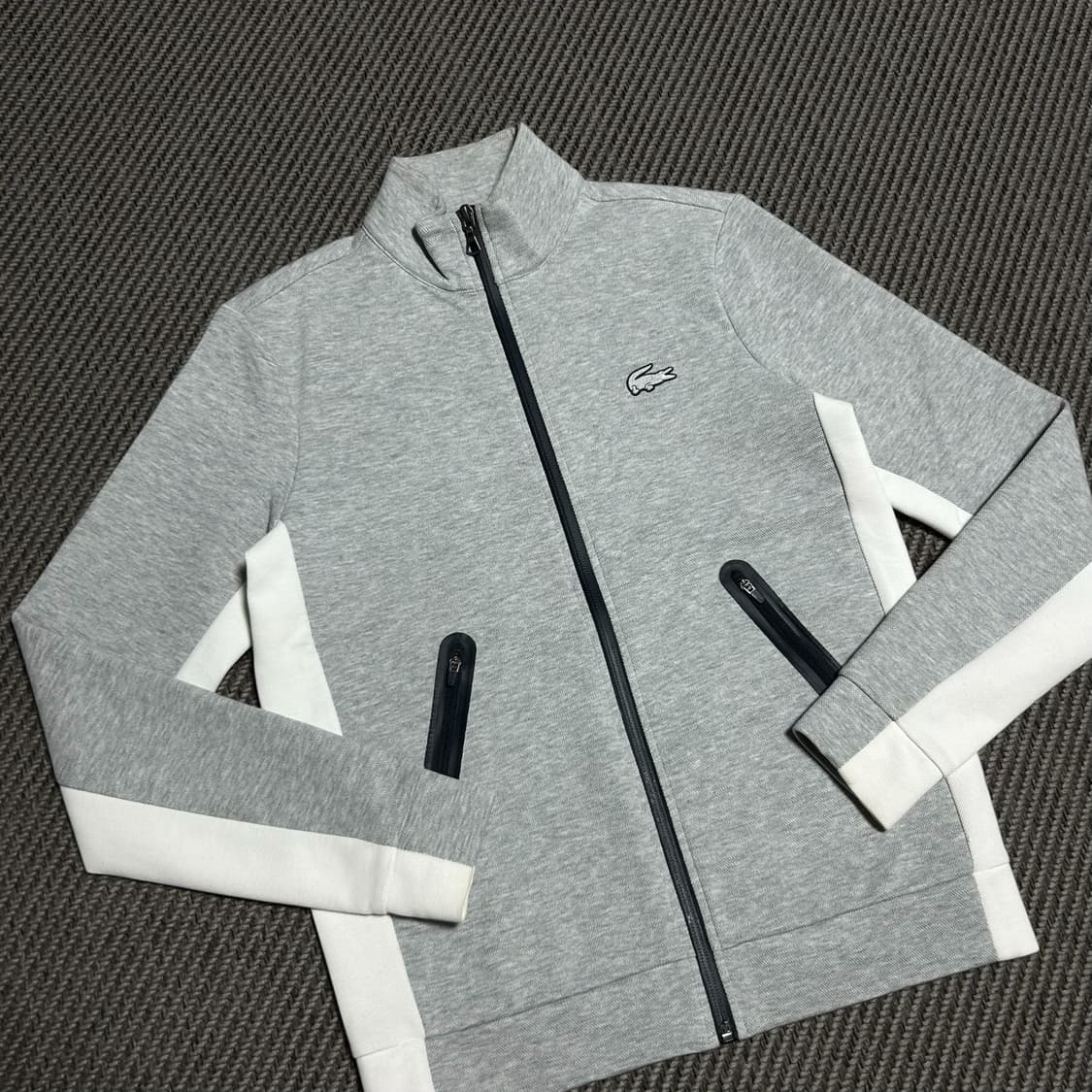 [S] Lacoste 라코스테 신형 우먼즈 그레이 집업 자켓 상품이미지2