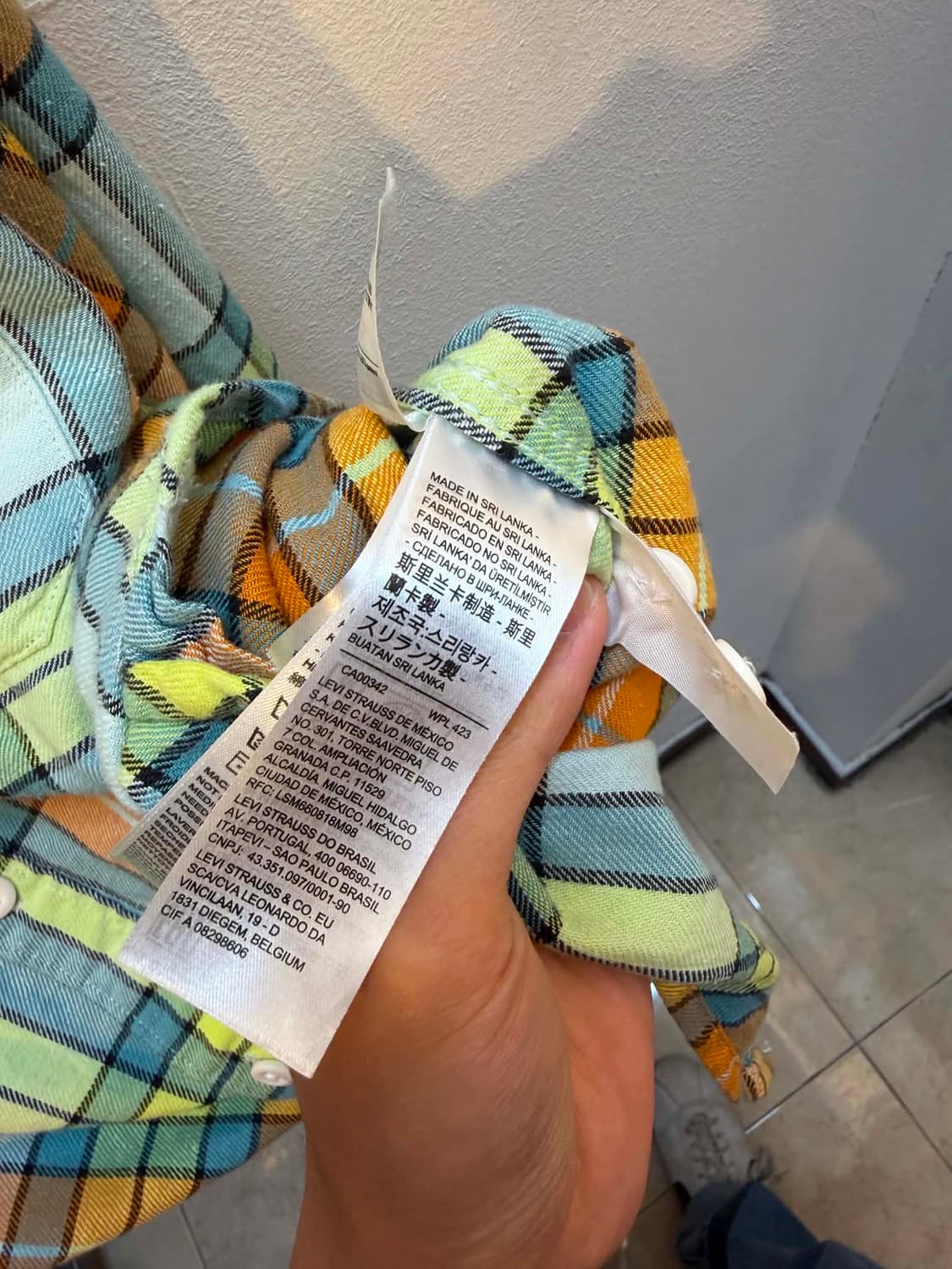 [S] Levis 리바이스 릴렉스드 체크 투포켓 셔츠 상품이미지4
