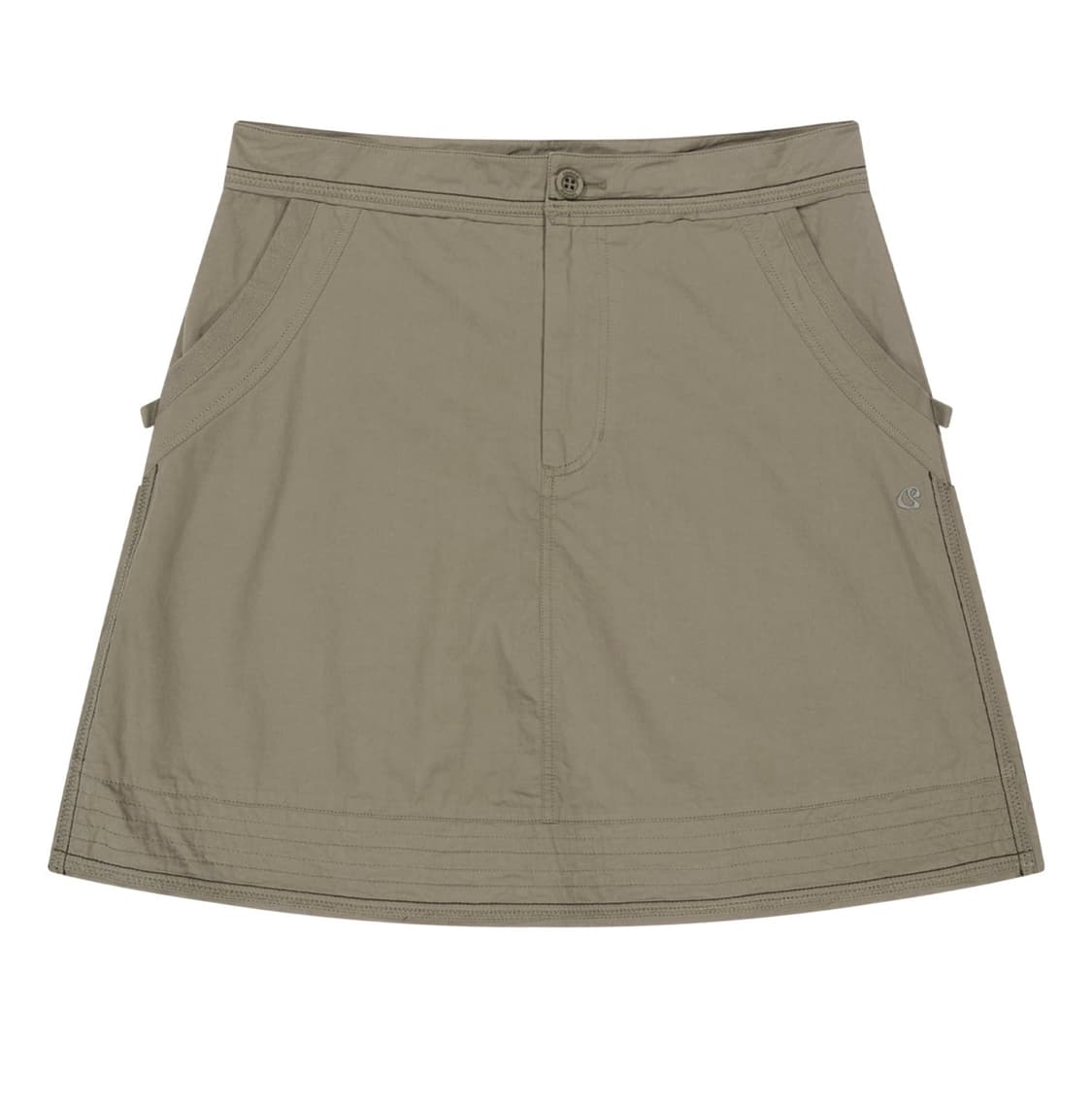 [사이즈교환] 코이세이오 로우 엣지 코튼 스커트 애쉬브라운 상품이미지1