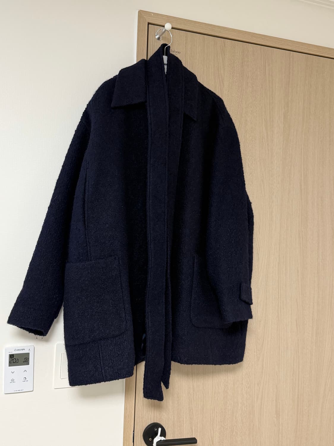 oef 오이에프 더블 포켓 하프 코트 상품이미지7