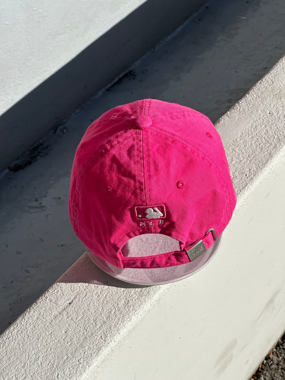 [F] MLB 엠엘비 양키스 로고 핫핑크 볼캡 모자 상품이미지4