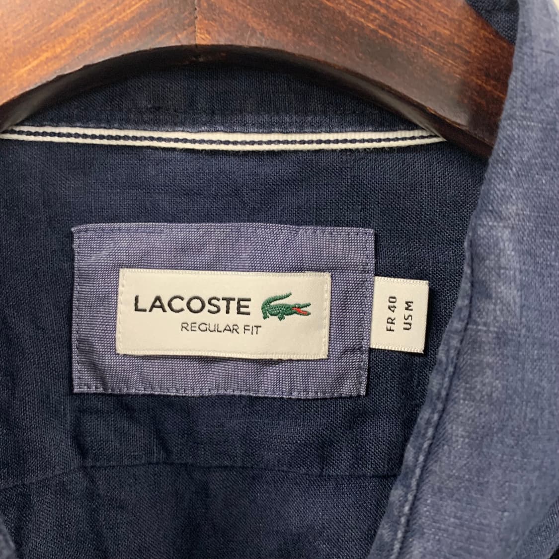 라코스테 자수로고 네이비 옥스포드 셔츠 상품이미지7