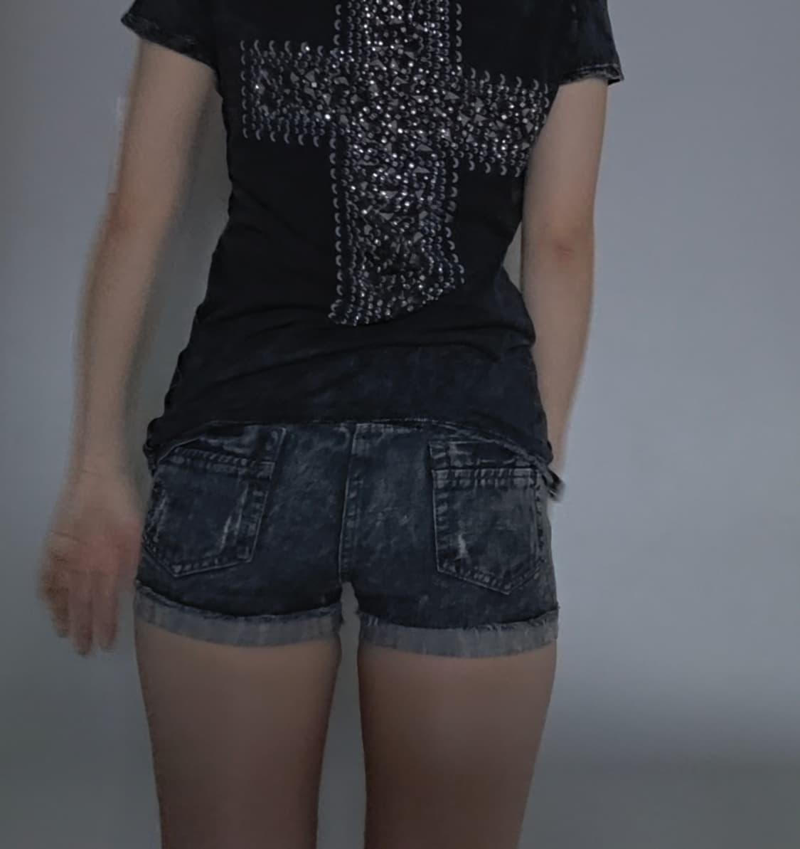Y2k black 숏팬츠 상품이미지2