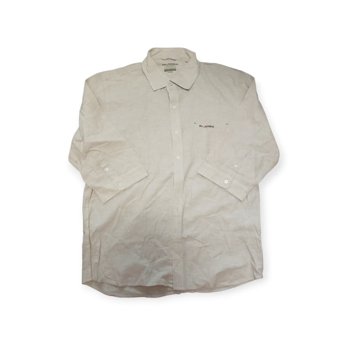 Mr.junko 프렌치 린넨 믹스 반팔 셔츠 상품이미지1