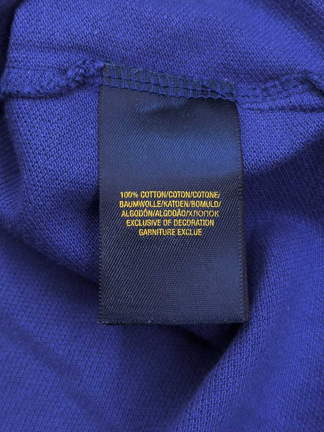 폴로 랄프로렌 블루/옐로우 빅포니 카라티  상품이미지6