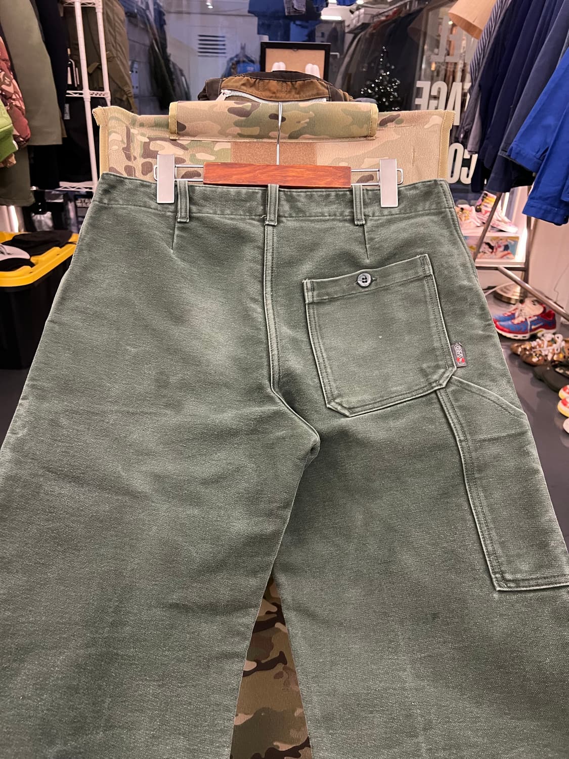 HARD FADED OLD MOLESKIN 더블니몰스킨모스그린워크팬츠 상품이미지8