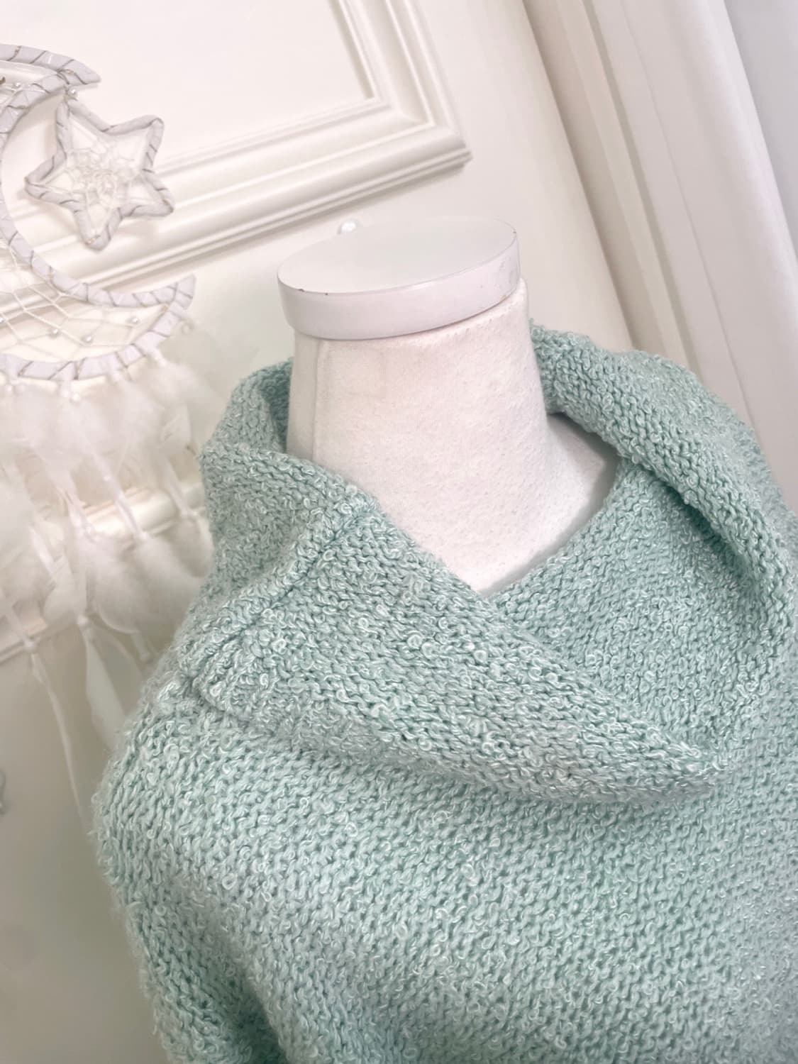 mint boucle turtle-neck wool sweater 상품이미지7