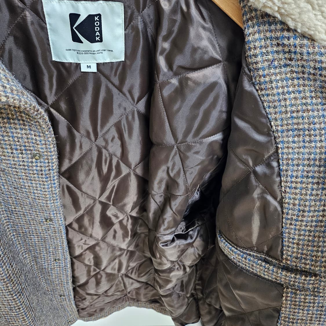 (새상품급) 코닥 브라우니 울자켓 점퍼 브라운 남여공용 M 상품이미지5