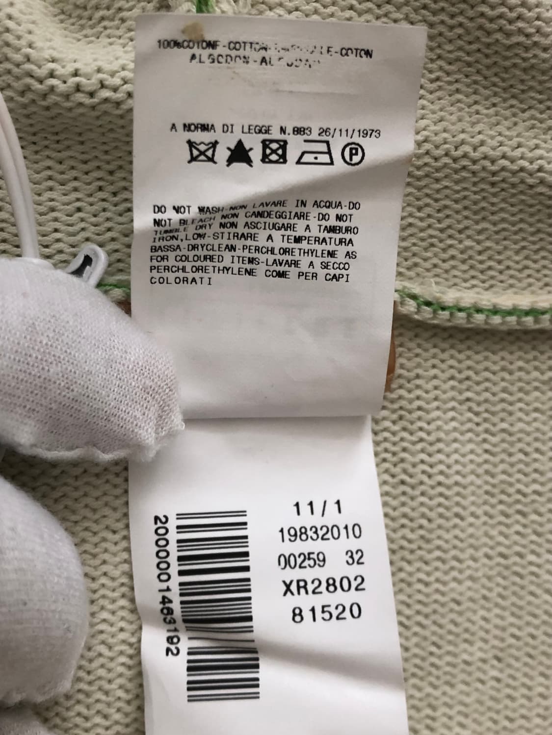 갈리아노 페인트가공 후드 풀오버 니트 상품이미지8