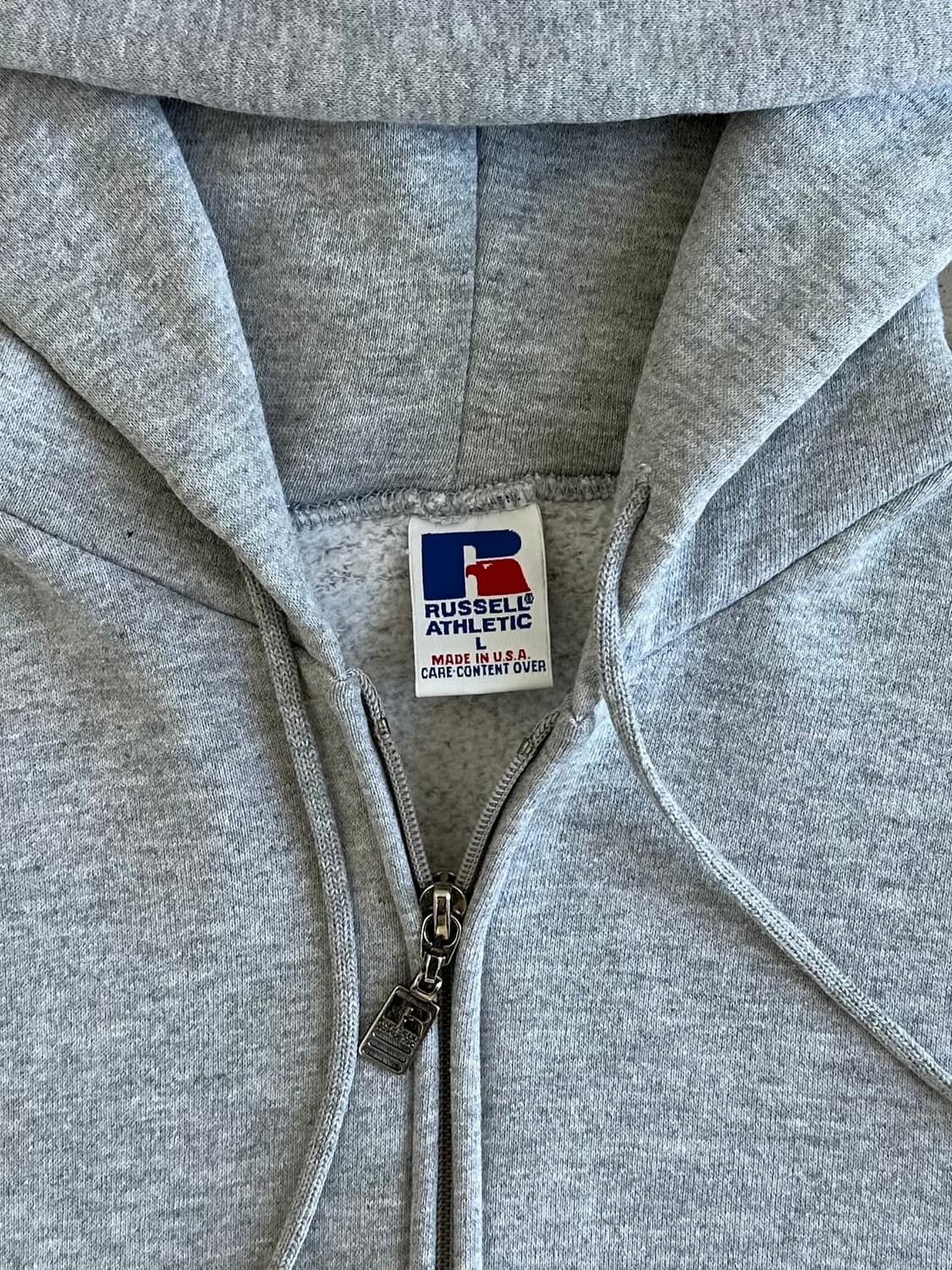 90s 빈티지 러셀 후드집업 그레이 L USA 상품이미지6