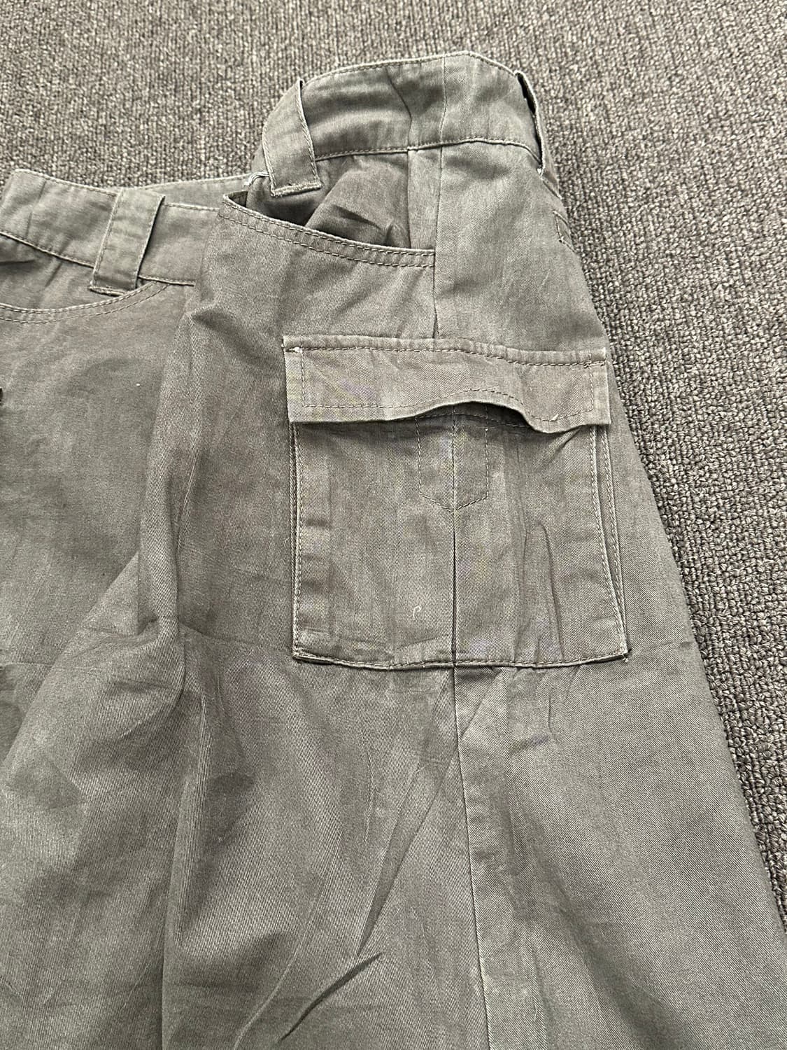 M)Japanese vintage 브라운 카키 카고 스커트 상품이미지5