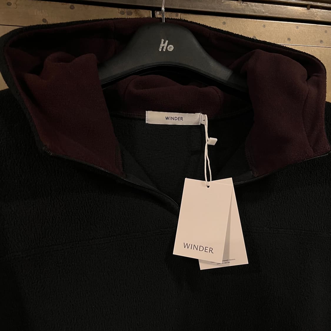 [택포](L)윈더 Winder 플리스 스쿠바 후디 블랙 상품이미지5