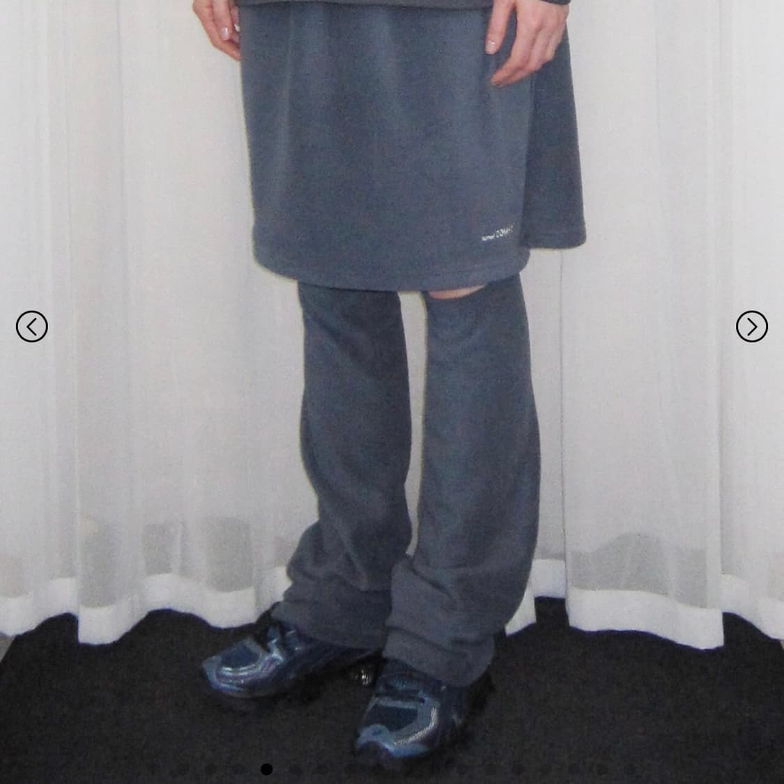 지초이 플리스 스커트 팬츠 쿨그레이 2사이즈 상품이미지4