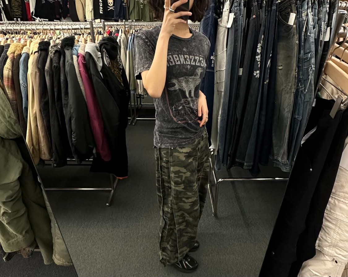 M)Tank Farm 빈티지 워싱 독수리 프린팅 반팔 상품이미지1