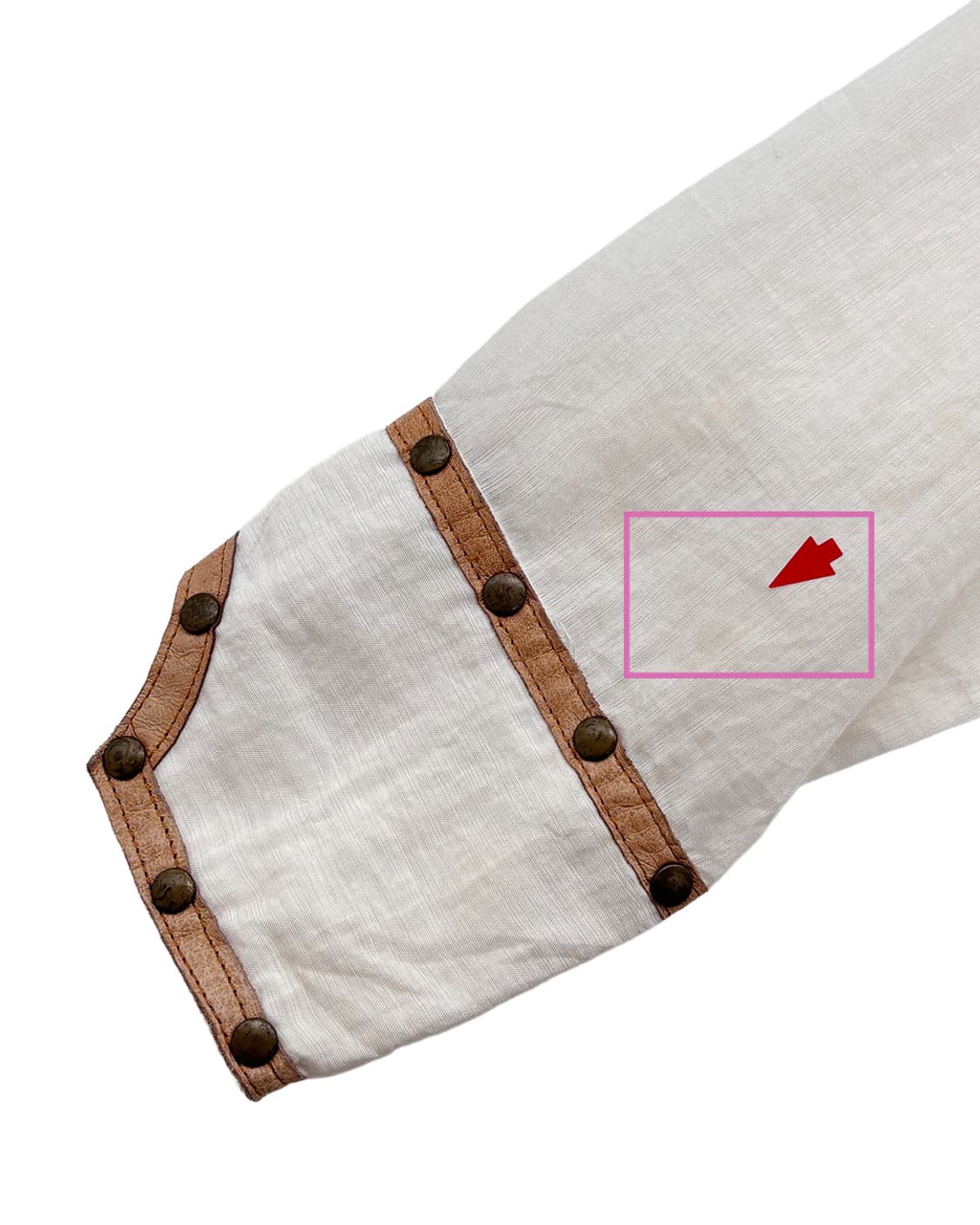 보헤미안 레더 트리밍 스커트 포인트 셔츠 상품이미지7