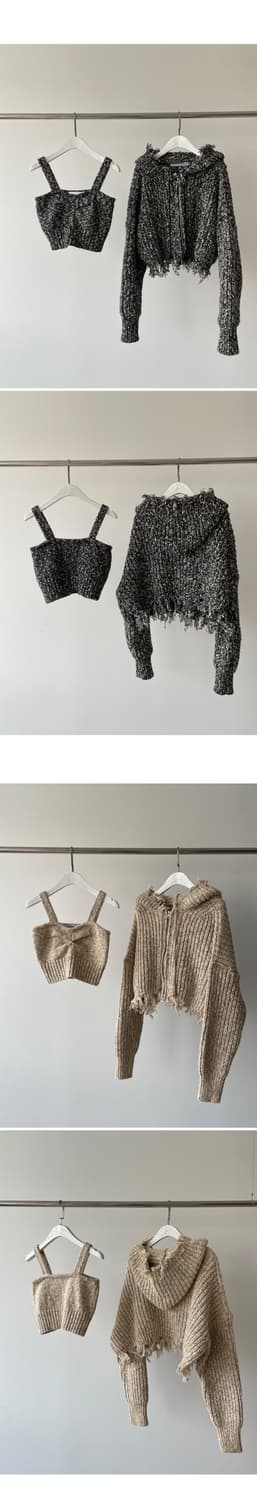 보카시 니트 후드+나시 세트 상품이미지2