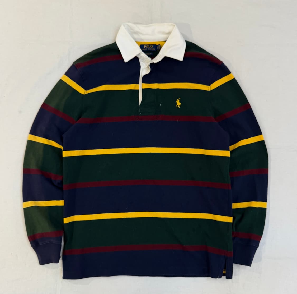 폴로 랄프로렌 최신형 스트라이프 럭비 롱슬리브 카라티 상품이미지1