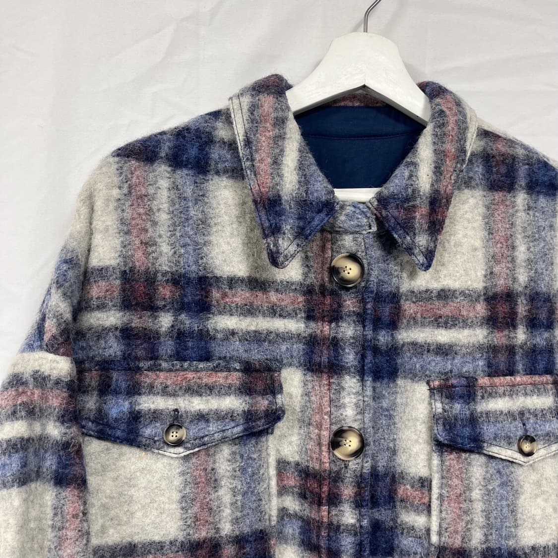 이자벨마랑 에뜨왈 체크 울 롱코트 상품이미지3