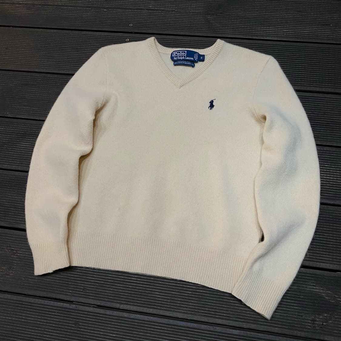 폴로 화이트 니트 상품이미지2