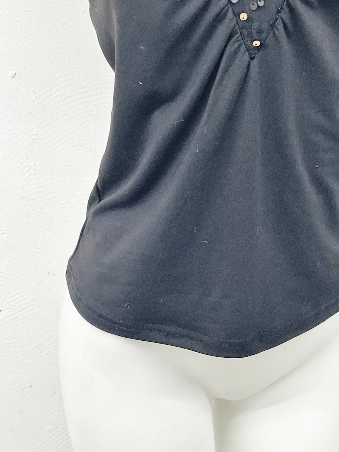 블랙 에스닉 셔링 홀터 슬립 상품이미지3